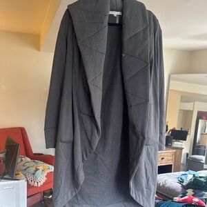 Gray Draped Coat